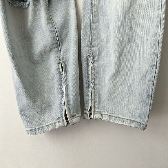 One X One Teaspoon Low Waist Short Jeans Rise Rigid Skinny Leg Light Blue 30 - Picture 9 of 10